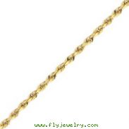 14K Gold 4.5mm Diamond Cut Quadruple Rope Chain