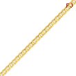 14K Gold 4.5mm Open Concave Curb Chain