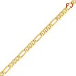 14K Gold 4.75mm Flat Figaro Link Chain