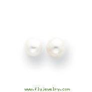 14K Gold 4mm Cultured Pearl Earrings