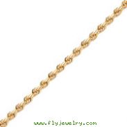 14K Gold 4mm Diamond-Cut Rope with Lobster Clasp Chain