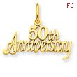 14K Gold 50th Anniversary Charm