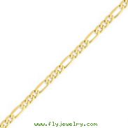 14K Gold 5.25mm Flat Figaro Bracelet