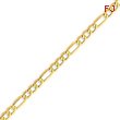 14K Gold 5.35mm Semi-Solid Figaro Bracelet