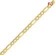 14K Gold 5.35mm Semi-Solid Figaro Chain
