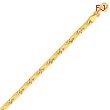 14K Gold 5mm Hand Polished Fancy Link Bracelet