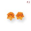 14K Gold 5mm Synthetic Citrine Earrings