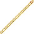 14K Gold 6.25mm Concave Anchor Bracelet