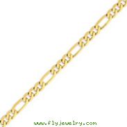 14K Gold 6.25mm Flat Figaro Chain