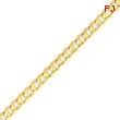 14K Gold 6.75mm Open Concave Curb Bracelet