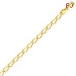 14K Gold 6mm Hand Polished Open Link Bracelet