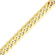 14K Gold 7.25mm Beveled Curb Bracelet