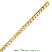 14K Gold 7.25mm Hand Polished Rounded Curb Bracelet