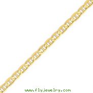 14K Gold 7mm Concave Anchor Bracelet