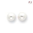 14K Gold 7mm Cultured Pearl Earrings