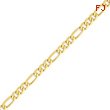 14K Gold 7mm Flat Figaro Chain