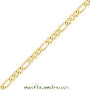 14K Gold 7mm Flat Figaro Chain