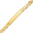 14K Gold 7mm Nugget ID Bracelet