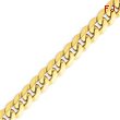 14K Gold 8.75mm Beveled Curb Bracelet