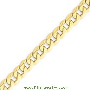 14K Gold 8mm Beveled Curb Bracelet