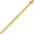 14K Gold 8mm Domed Curb Bracelet