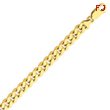 14K Gold 8mm Hand Polished Fancy Link Bracelet