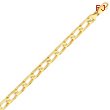 14K Gold 8mm Hand Polished Open Link Bracelet