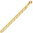 14K Gold 9mm Hand-Polished Anchor Link Bracelet