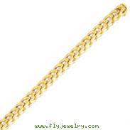14K Gold 9mm Hand Polished Fancy Link Bracelet