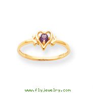 14K Gold Alexandrite June Birthstone Heart Ring