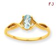 14K Gold Amethyst Aquamarine March Ring