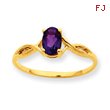 14K Gold Amethyst February Birthstone Ring