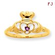 14K Gold Amethyst February Birthstone Ring