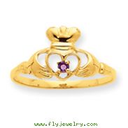 14K Gold Amethyst February Birthstone Ring