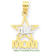 14K Gold And Rhodium All Star Mom Pendant