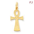14K Gold Ankh Cross Charm