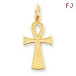 14K Gold Ankh Cross Charm