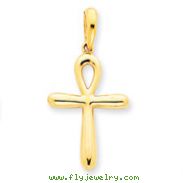 14K Gold Ankh Cross Pendant