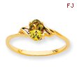 14K Gold August Peridot Birthstone Ring