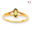 14K Gold August Peridot Birthstone Ring