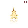 14K Gold Baby Boy Teddy Bear Necklace