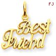 14K Gold Best Friend Charm