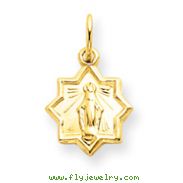 14K Gold Blessed Mary Charm
