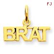 14K Gold Brat Charm