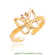 14K Gold Butterfly Toe Ring