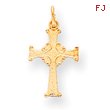 14K Gold Celtic Cross Charm