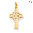 14K Gold Celtic Cross Charm