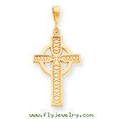 14K Gold Celtic Cross Pendant