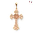 14K Gold Celtic Cross Pendant