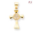 14K Gold Celtic Cross Pendant